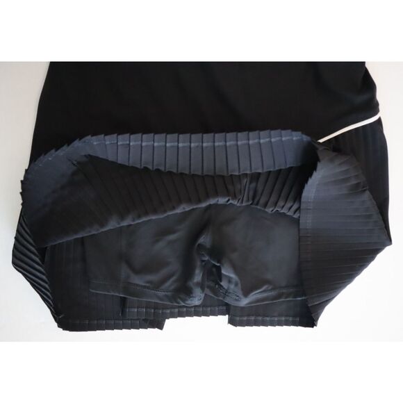 JoyLab 309-09-0910 Womens Sz S Black Knit Asymmetrical Pleated Active Mini Dress - Picture 7 of 16